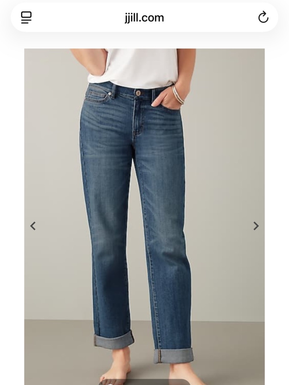 J. Jill Women's Straight-Leg Jeans in Dark Blue